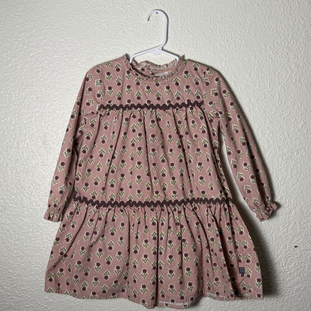Little Girls Modern Moments Size 4T Flowers Pink Dress